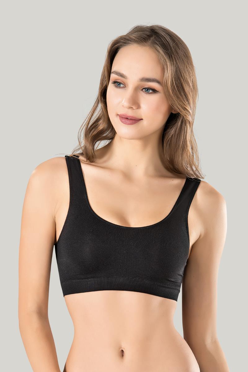 Kalın Askılı Siyah Büstiyer