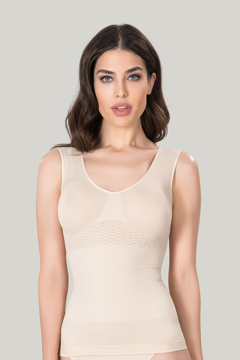 Kalın Askılı Korsajlı Ten Atlet