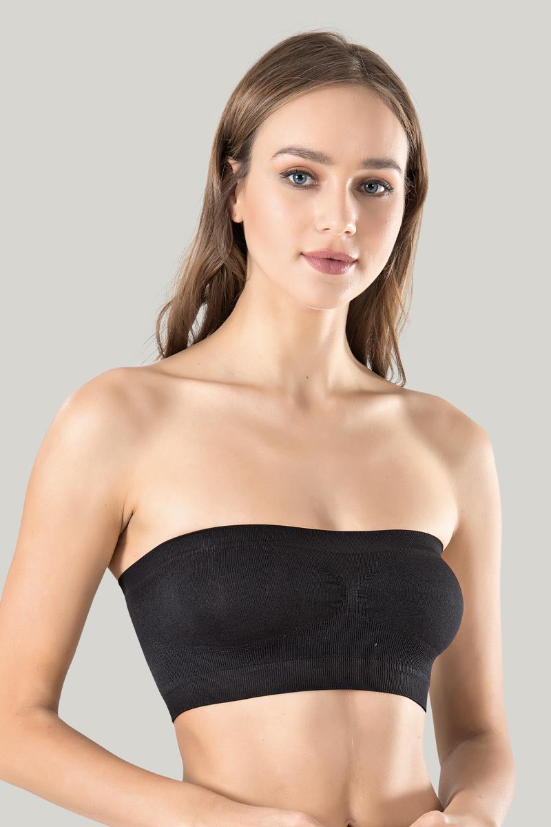 Straplez Siyah Büstiyer