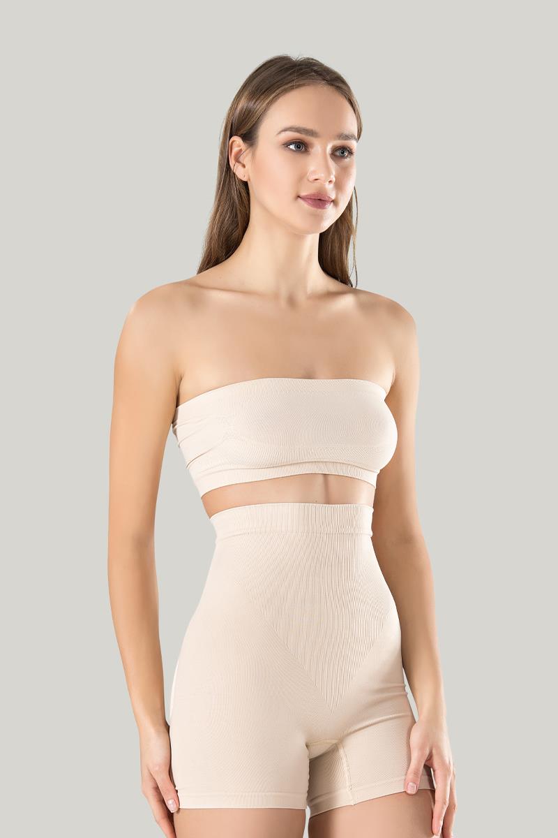 Yüksek Bel Ten Korse Boxer