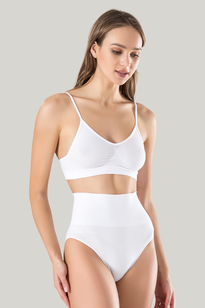 Mideli Beyaz Külot Korse