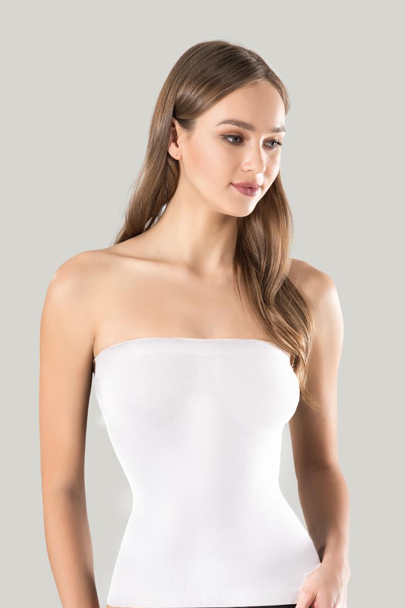 Straplez Beyaz Atlet