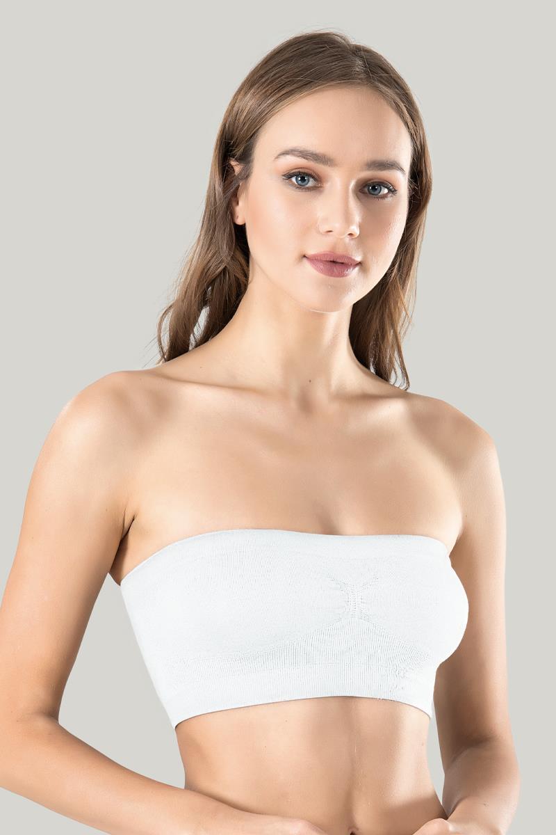 Straplez Beyaz Büstiyer