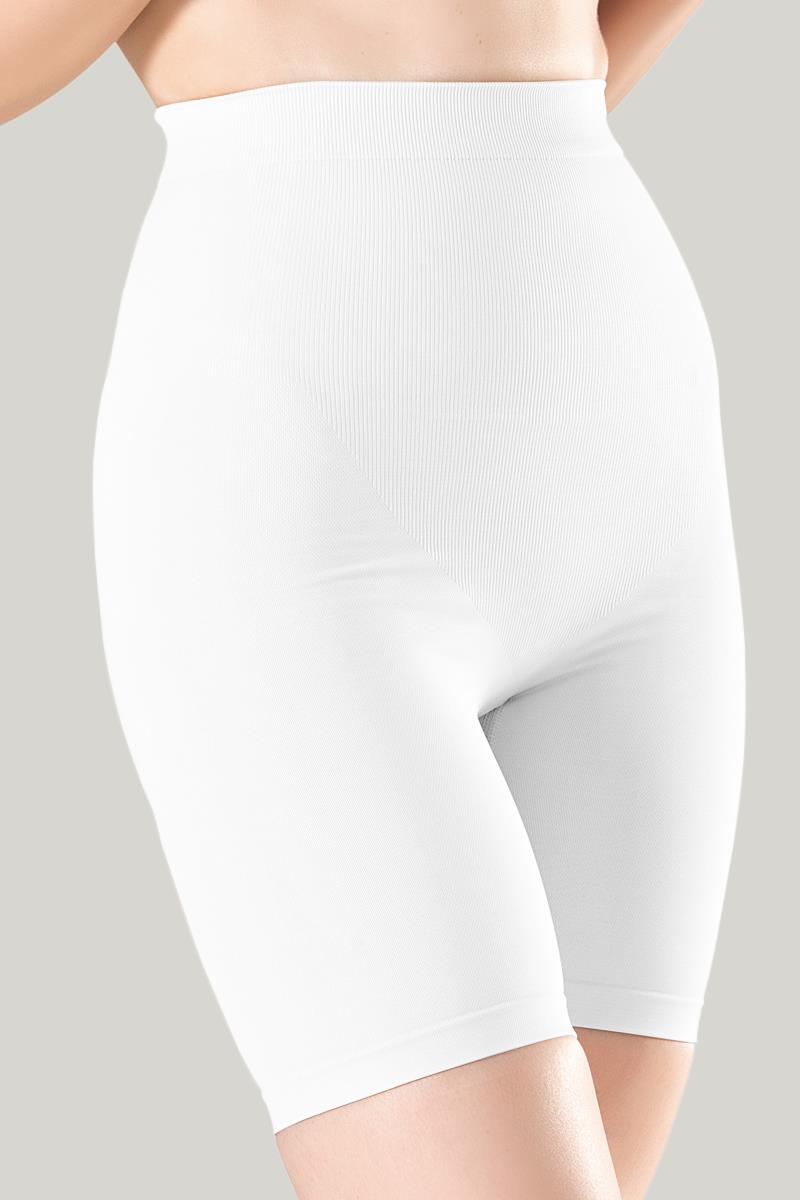 Yüksek Bel Uzun Paça Beyaz Korse