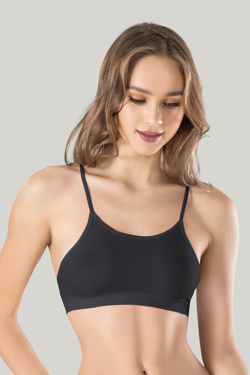 Çapraz Askılı Siyah Büstiyer