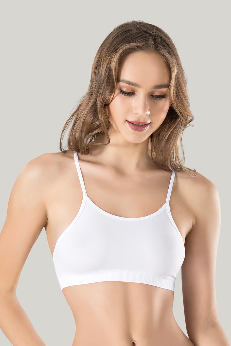 Çapraz Askılı Beyaz Büstiyer