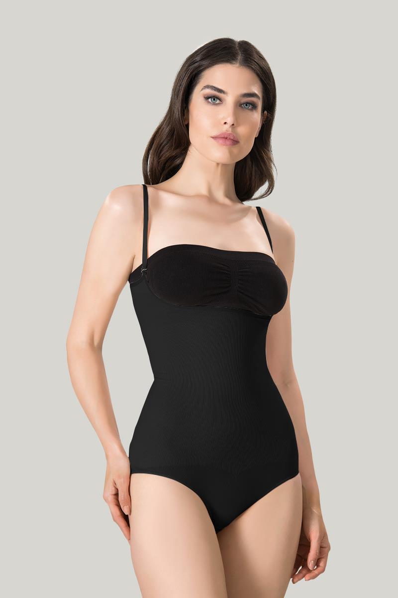 Göğüs Altı Siyah Body Korse