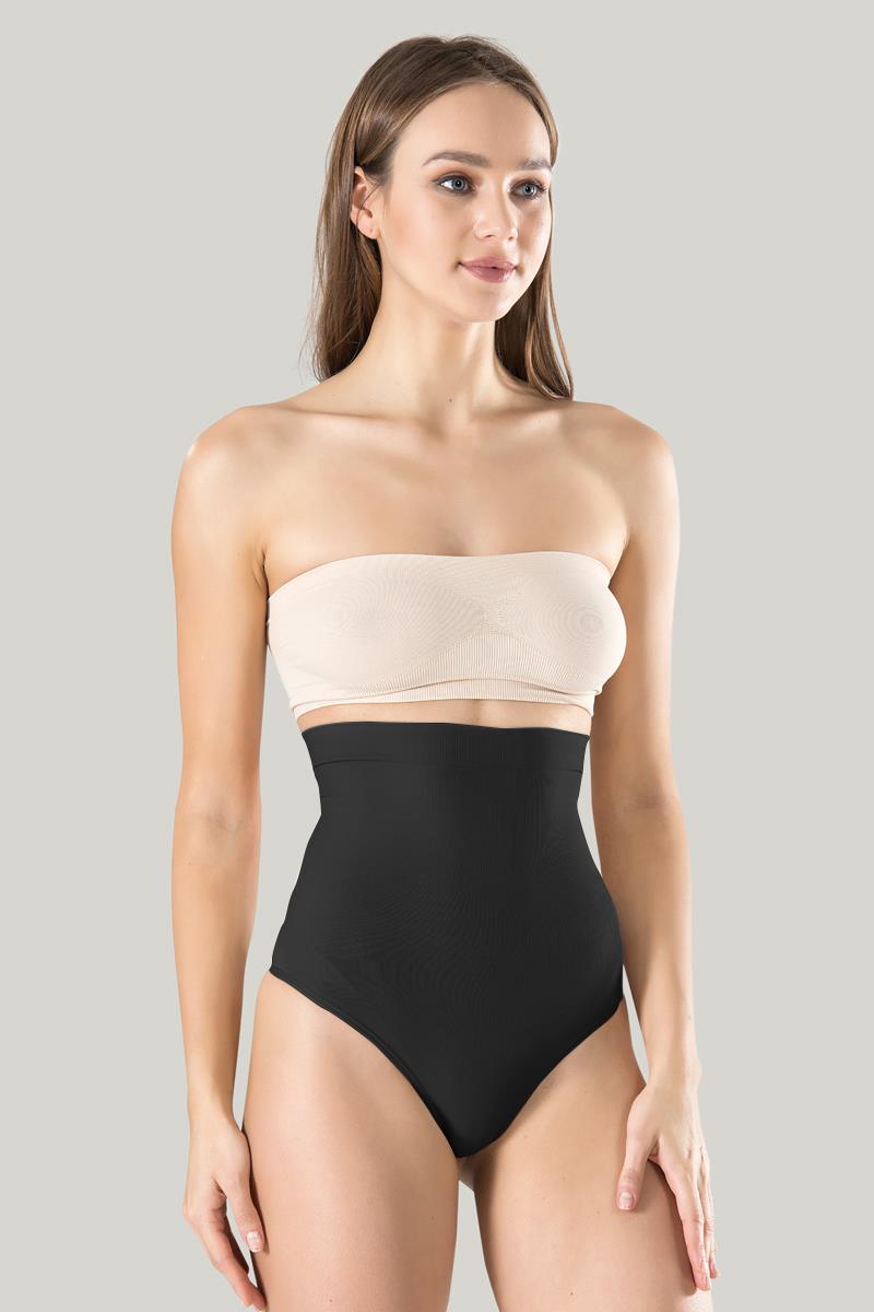 Mideli Siyah String Korse