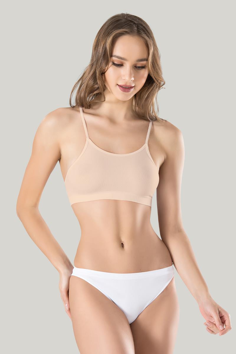 Çapraz Askılı Ten Büstiyer